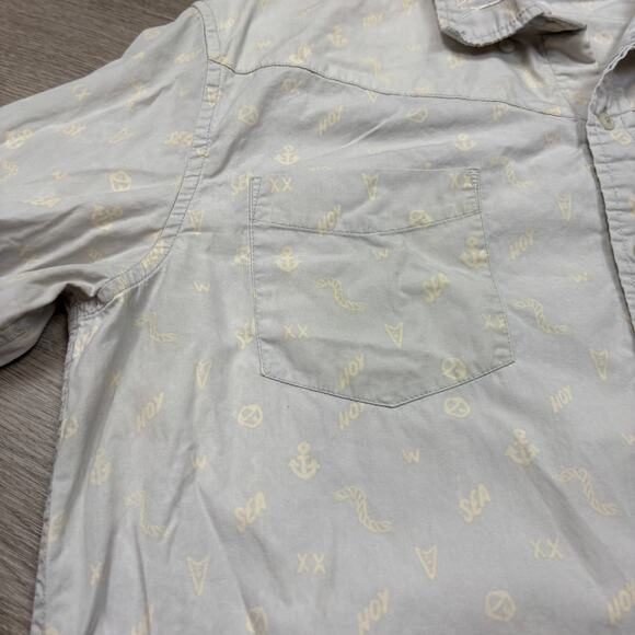 Rare KIDROBOT Nautical Anchor Sea Ahoy Button Up Shirt Men's XL - Picture 12 of 14